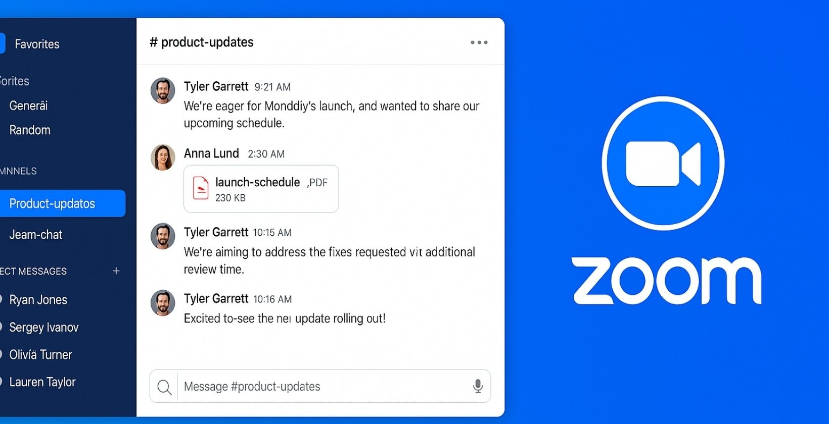zoom chat interface