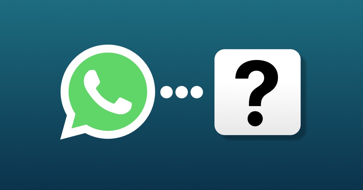 WhatsApp logo and question mark