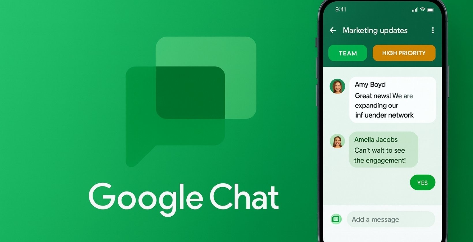 google chat mobile interface