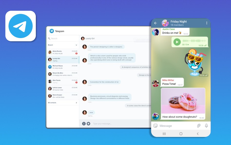 Telegram user interface