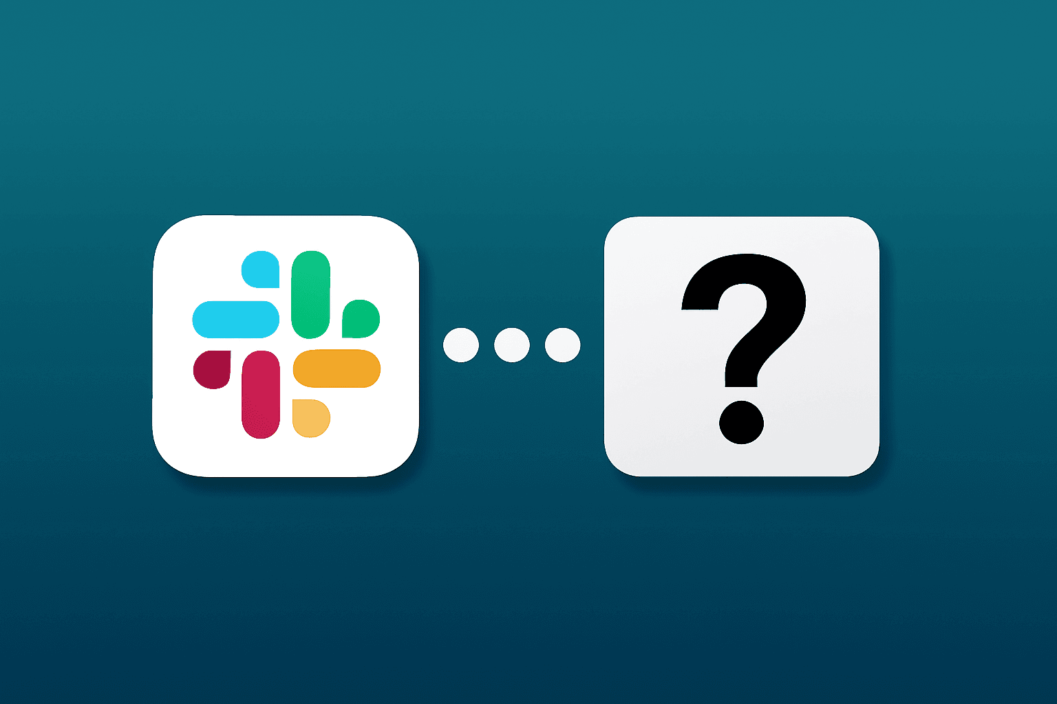 Slack logo and question mark