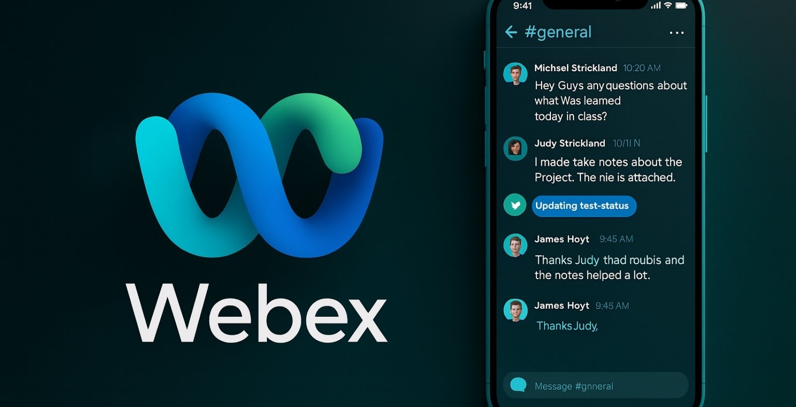 webex mobile chat interface