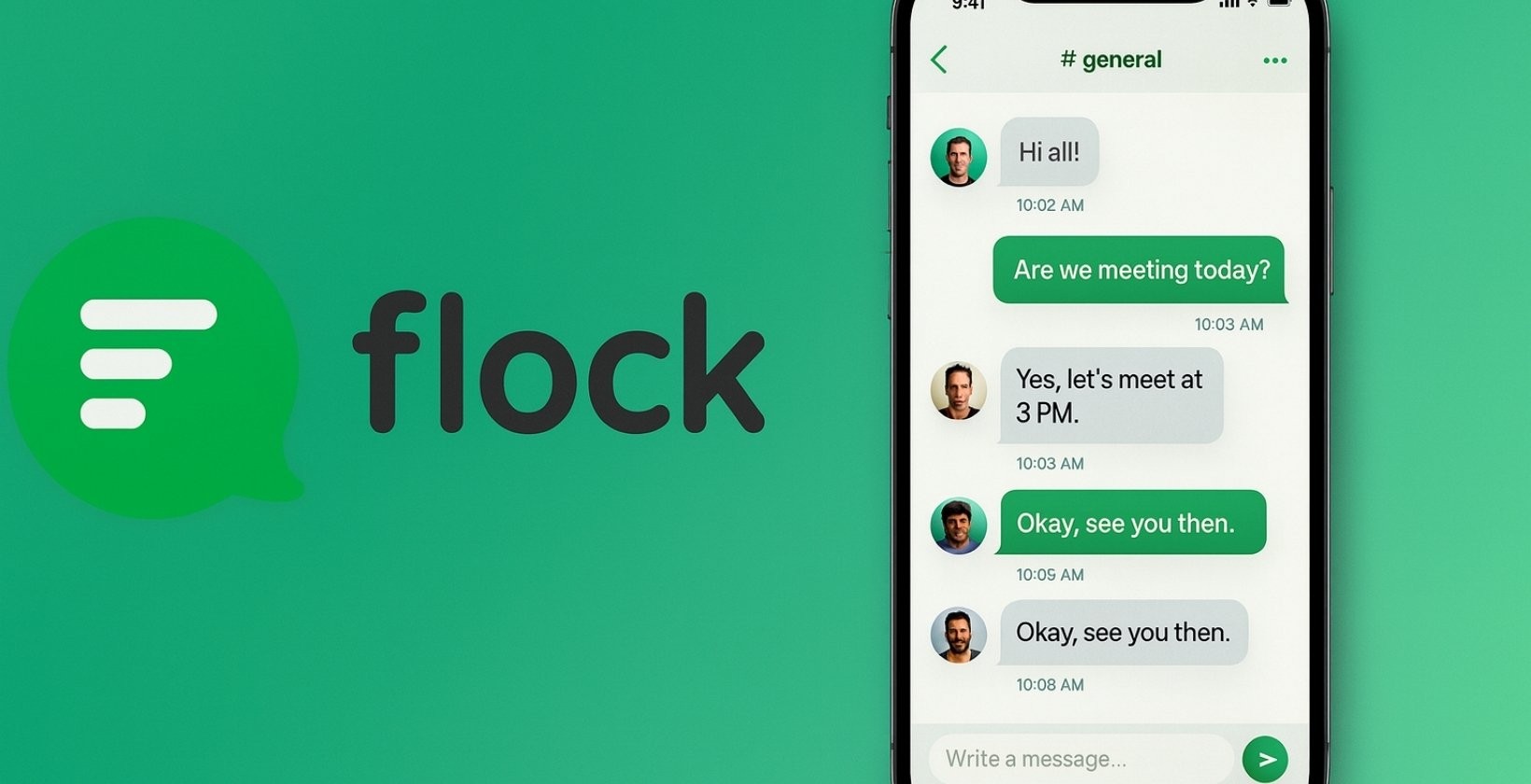 flock mobile chat interface