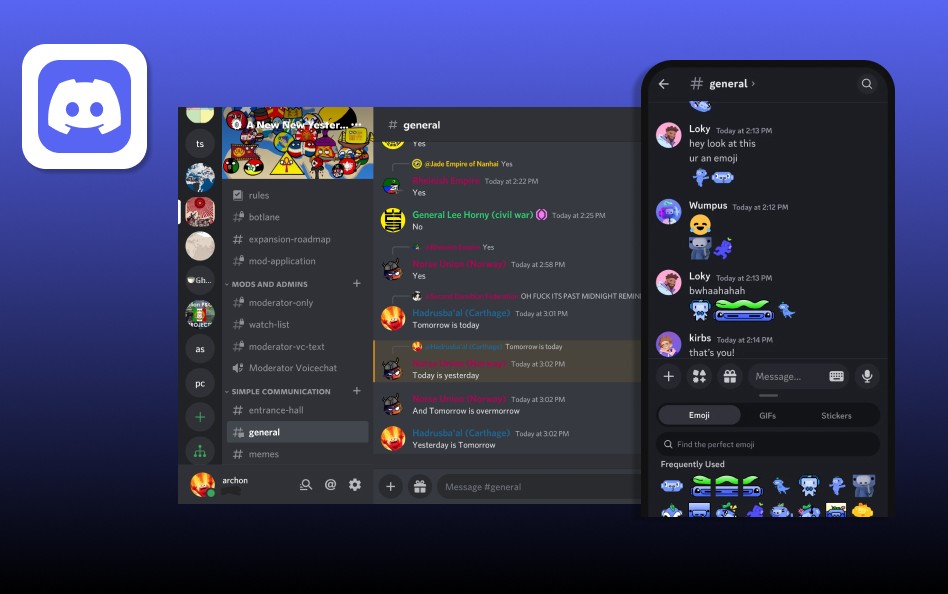 Discord user interface
